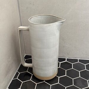 Hearth & Hand with Magnolia Lg Reactive Glazed Stoneware Pitcher in Sour Cream